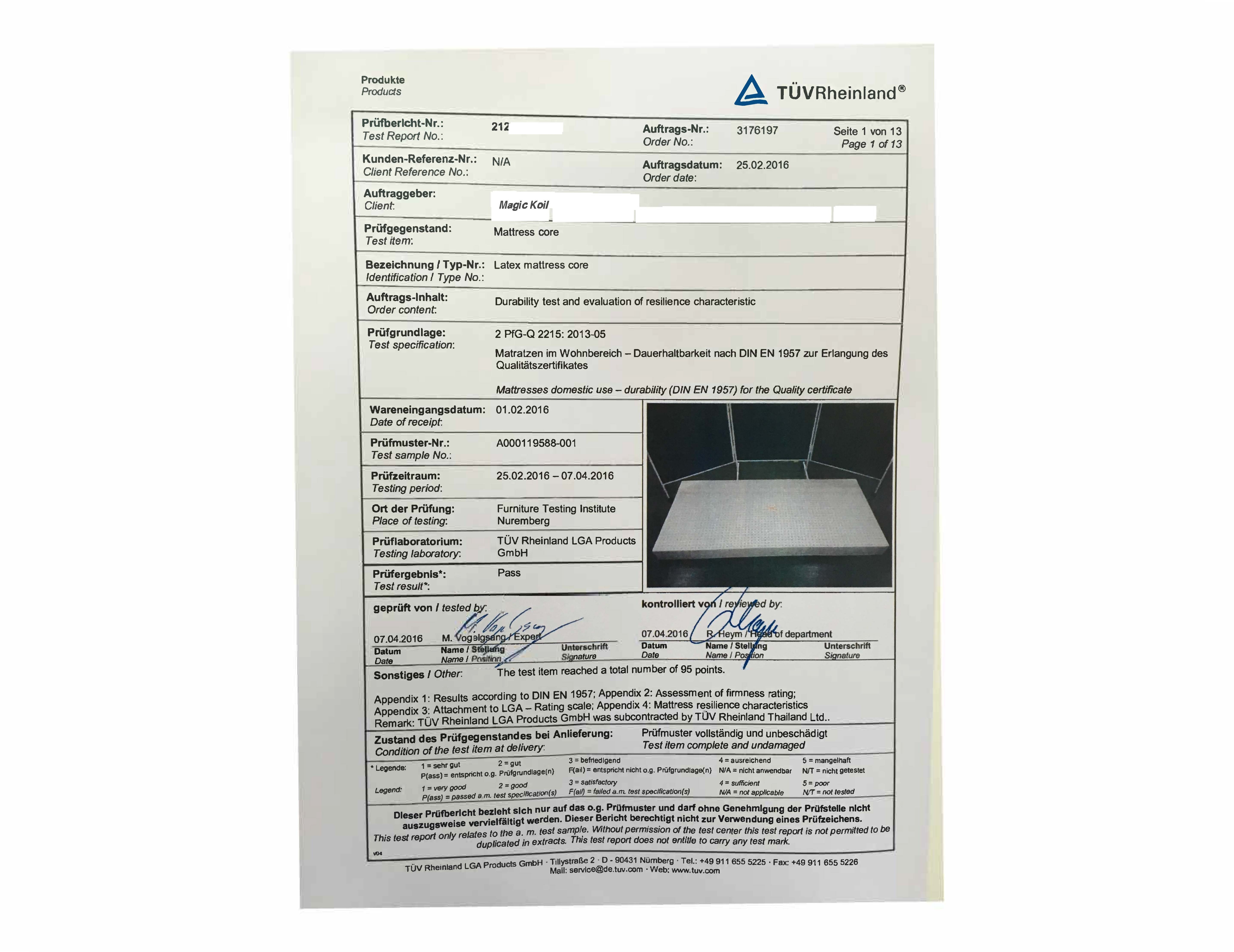 Bluvale Green Bed Natural Latex Mattress LGA Certificate